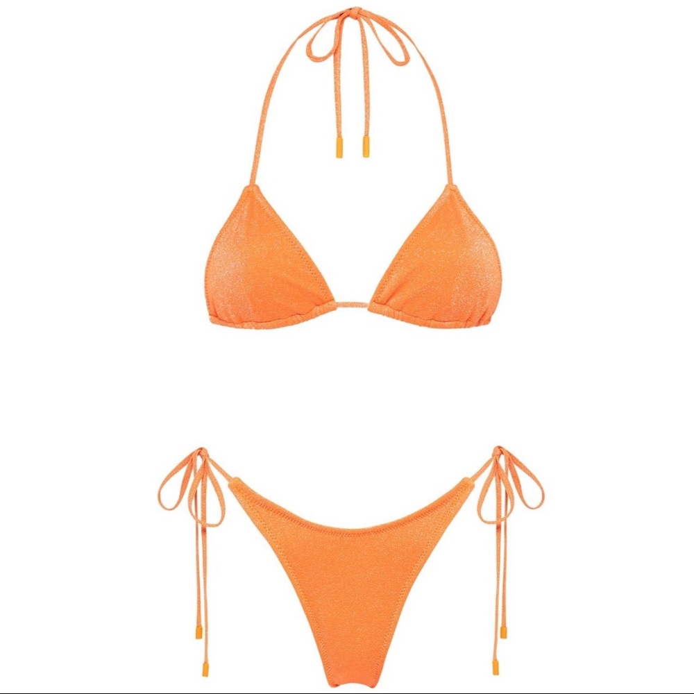 TRIANGL Apricot Sparkle Set in Small NWT